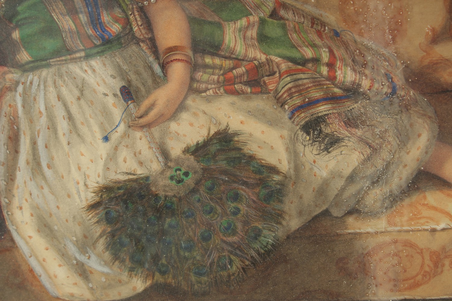 L'ODALISQUE: A FINE ORIENTALIST PAINTING, indistinct inscription to the verso 'Austin Carter' '45 - Image 3 of 5