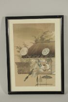 1923 TAKAKANE FUJIWARA: THE UMBRELLA MAKER, from The Masters of Old Japan series, woodblock print,