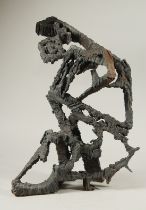 ILHAN KOMAN (TURKISH-SWEDISH, 1921-1986), UNTITLED; LARGE ABSTRACT MODERNIST IRON SCULPTURE, 50cm