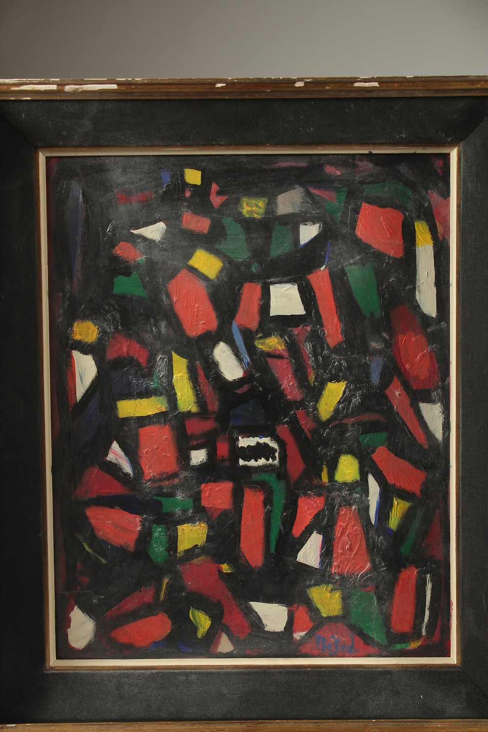 NEJAD DEVRIM (1923-1995, TURKISH): ABSTRACT COMPOSITION, signed lower right, verso inscribed ' - Image 2 of 5