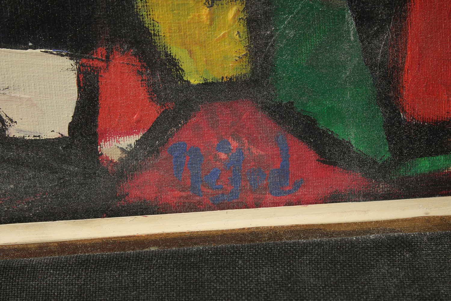 NEJAD DEVRIM (1923-1995, TURKISH): ABSTRACT COMPOSITION, signed lower right, verso inscribed ' - Image 3 of 5