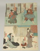 TOYOKUNI III UTAGAWA (1786-1865): KABUKI THEATRE PLAYS, two mid 19th century original Japanese