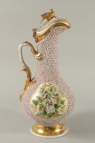 A FINE AND LARGE EARLY 19TH CENTURY OTTOMAN TURKSIH MARKET MEISSEN-STYLE GERMAN LIDDED JUG, with