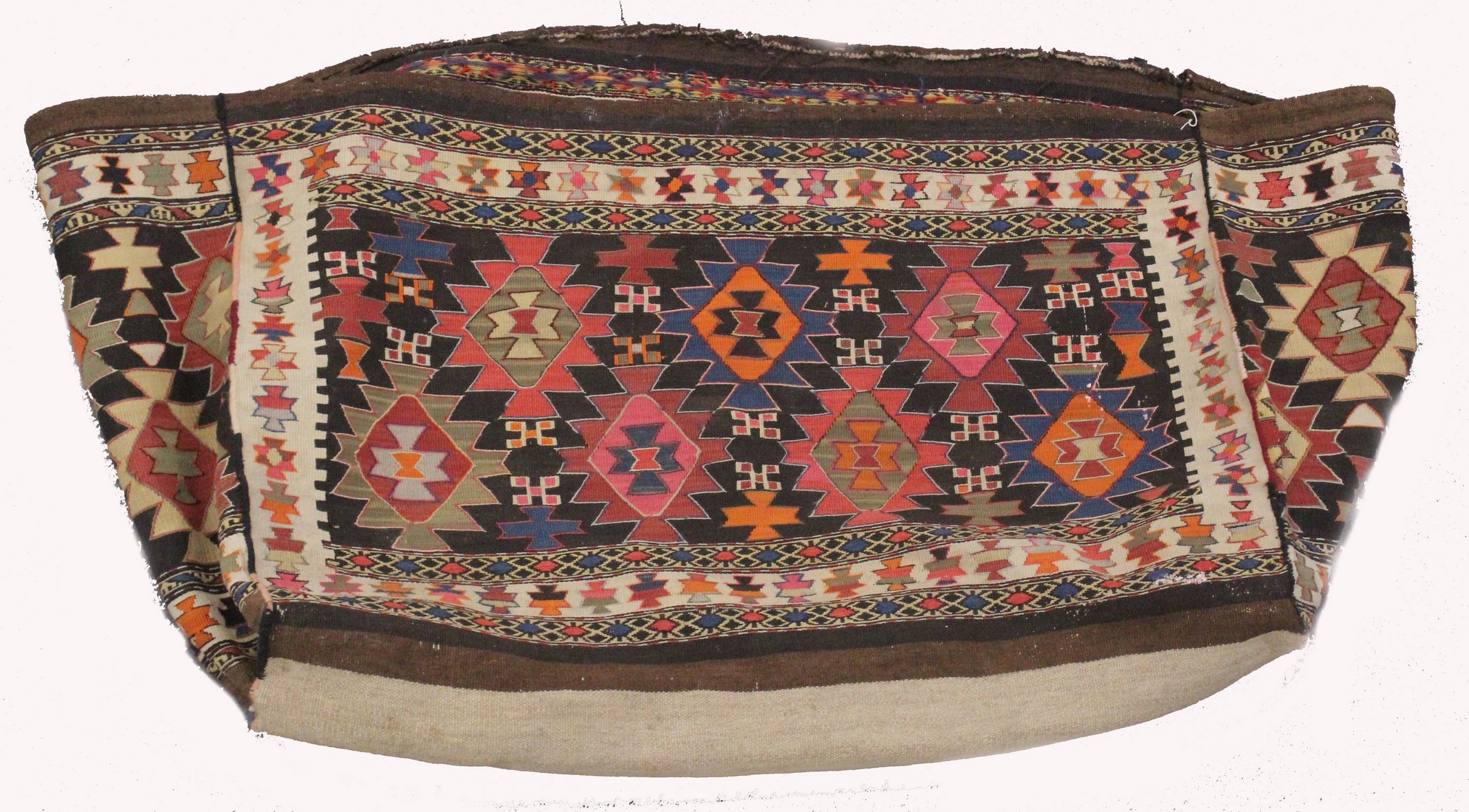 A LARGE MOROCCAN BERBER CARPET BAG.