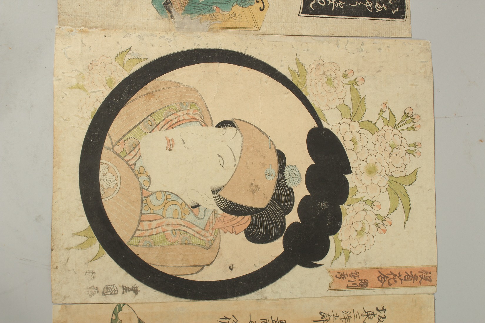 TOYOKUNI II UTAGAWA (1777-1835): KABUKI THEATRE PLAY, three early-mid 19th century original Japanese - Image 3 of 4
