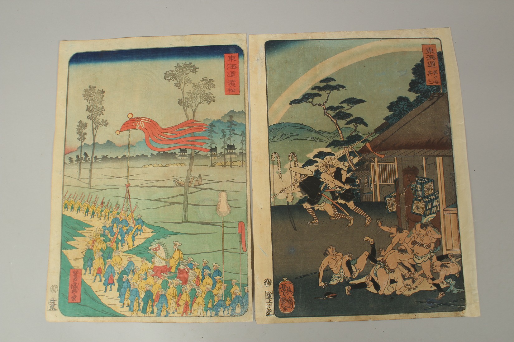 YOSHITSUYA UTAGAWA (1822-1866) & YOSHIMORI UTAGAWA (1830-1885): FROM THE SERIES OF TOKAIDO, 1863,
