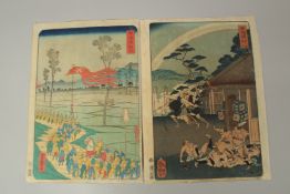 YOSHITSUYA UTAGAWA (1822-1866) & YOSHIMORI UTAGAWA (1830-1885): FROM THE SERIES OF TOKAIDO, 1863,