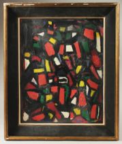 NEJAD DEVRIM (1923-1995, TURKISH): ABSTRACT COMPOSITION, signed lower right, verso inscribed '