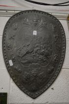 A large Neo Classical pewter shield.