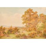 George Marks (1857-1933), 'On Shere Heath, Surrey', watercolour, signed, 10" x 14.5" (26 x 37cm).