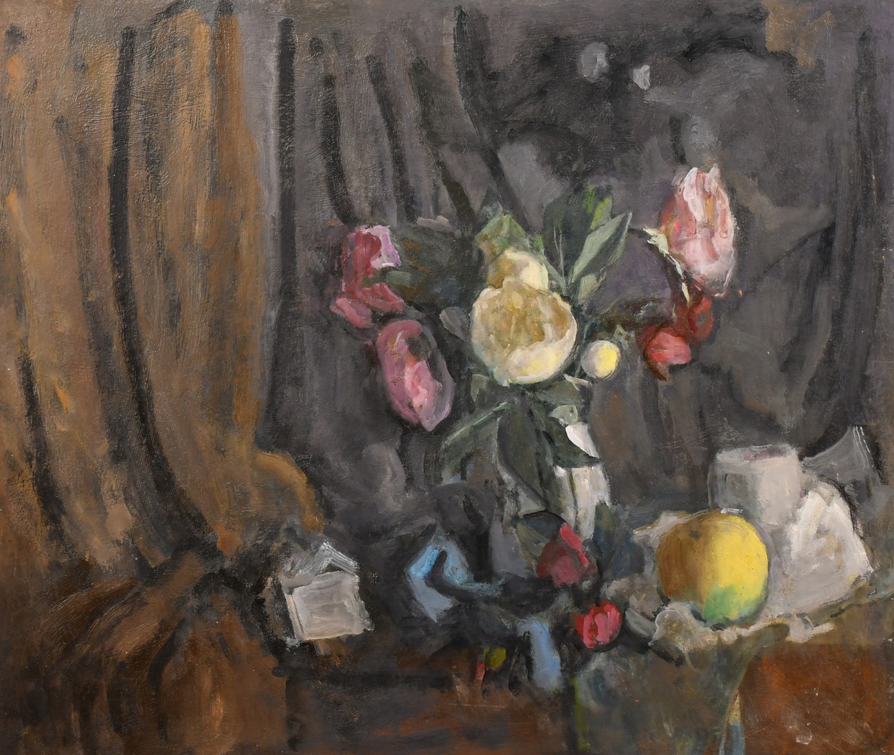 George Weissbort (1928-2013), a still life of colourful flowers, oil on board, 17.75" x 21" (45 x
