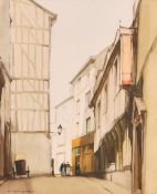 Harry Tittensor (1887-1942), a pair of watercolour scenes of figures in old French towns, both