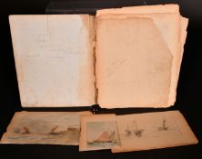 Thomas Bush Hardy, Circa 1869, a partial sketchbook with inserted sketches by the same hand.