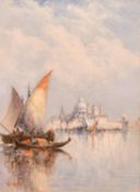 David Horatio Winder (1855-1933), a pair of oil on canvas Venetian scenes with sailboats on the