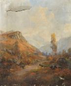 Henry W. Henley (late 19th Century), 'On the Hill, North Wales', oil on canvas, 24