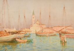Walter Tyndale (1855-1943), 'San Giorgio Magiore, Venice', watercolour, signed, 9