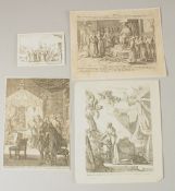 A collection of small Old Master prints, unframed. (AF) (Qty).