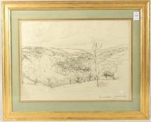 Hubert Wellington (1879-1967) British. 'Brimscombe Valley 1916', Mixed Media, Signed & Inscribed,