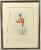 Richard Simkin (1840-1926), a portrait of an officer of The Royal Tyrone Regiment, 1810,