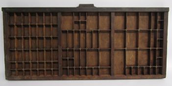 Printers drawer - with brass covers - approx. 82.5cm x 36.5cm