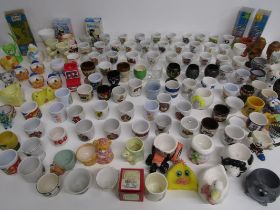 Large collection of egg cups
