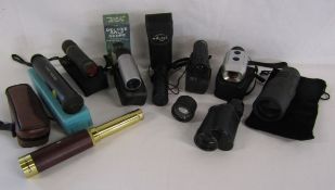 Collection of scopes includes MN2 8x30m, TJK Panorama, inpro, golfing, mil-tec, viviatr also Tasco