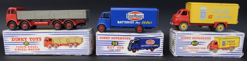 Dinky 901 Foden (Type 2) Diesel 8-wheeled Wagon - red cab, chassis and Supertoy hubs with black