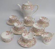 Shelley Hedgerow D189 - 6 place tea set with milk jug and sugar bowl