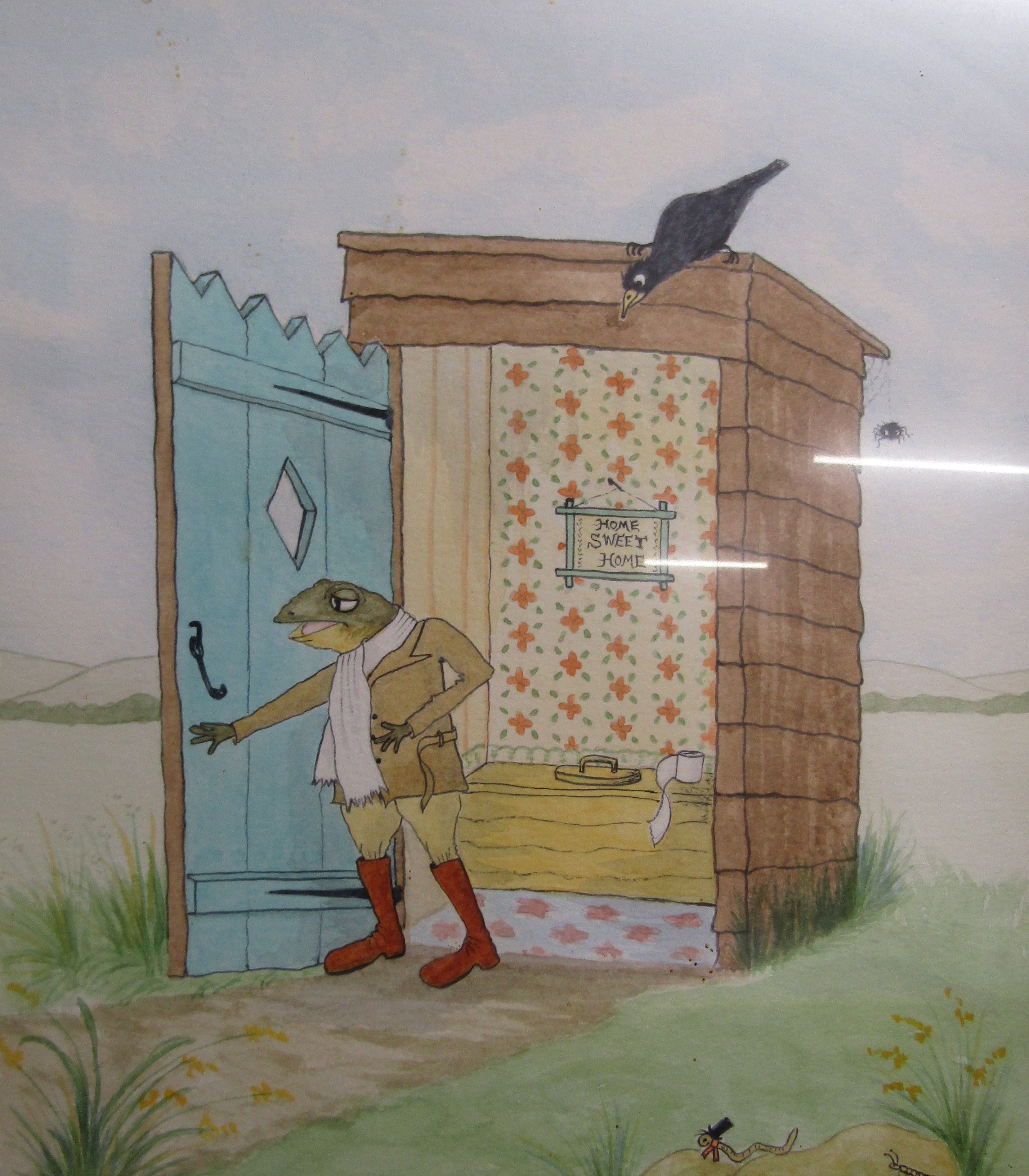 5 framed Wind in the Willows watercolours - Image 6 of 6