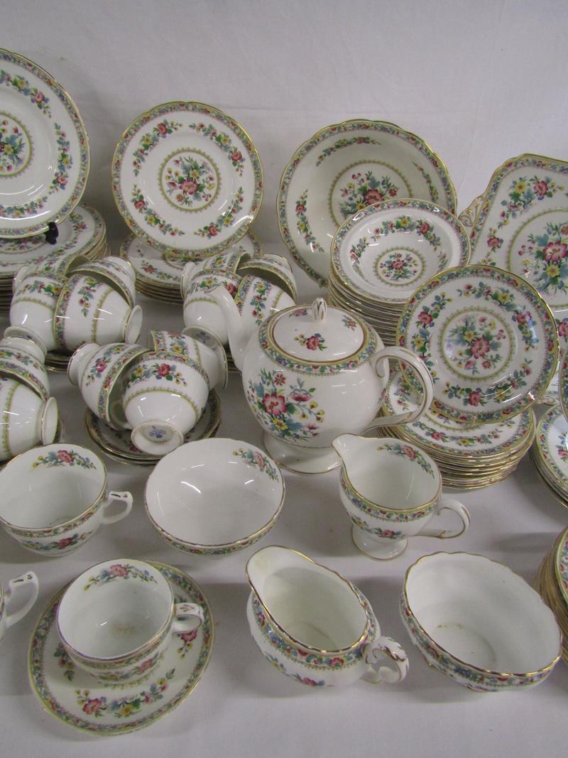 Extensive collection of Coalport 'Ming Rose' includes teapot, cups, saucers, cake plates, dinner - Image 5 of 6