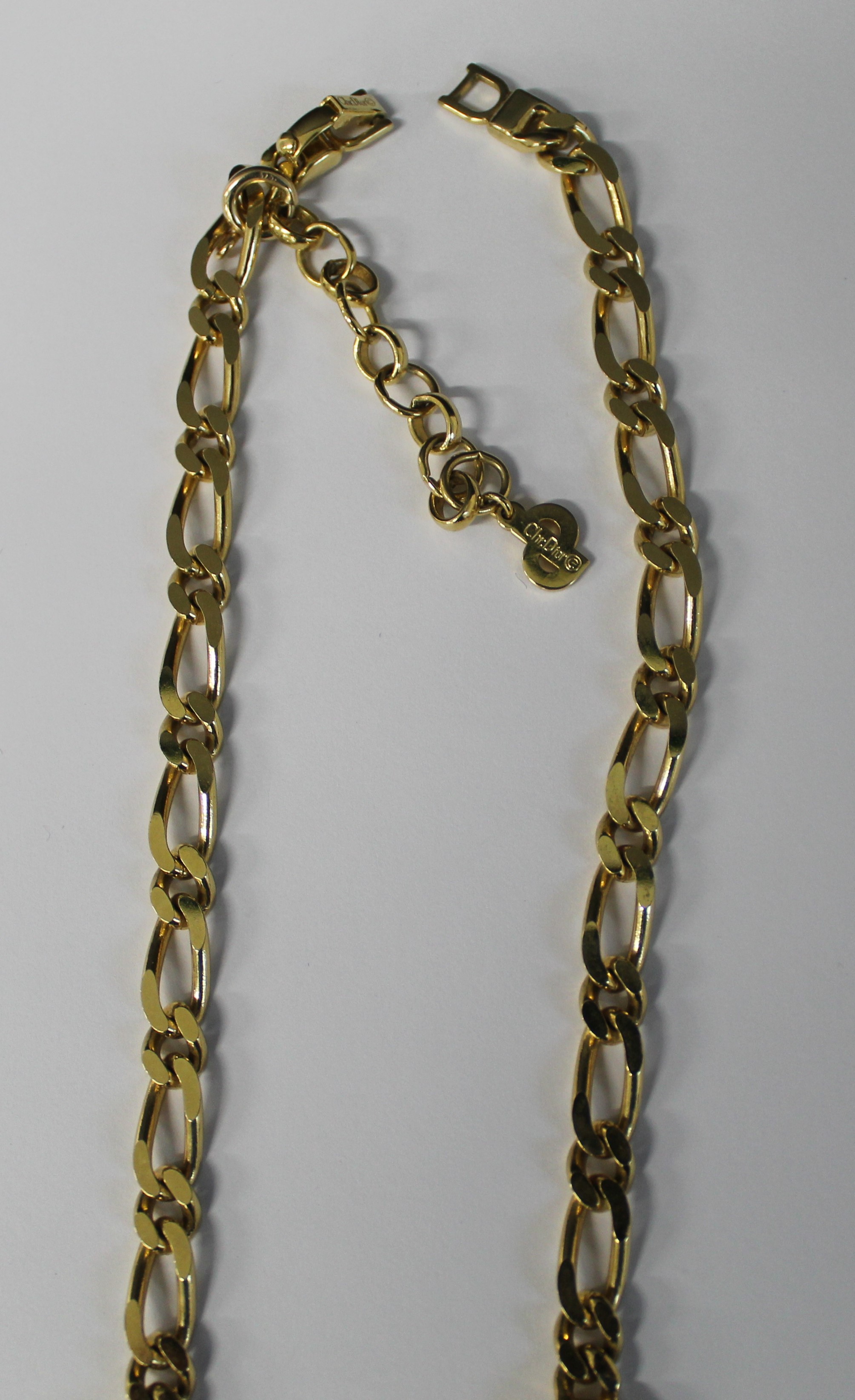 Christian Dior gold plated necklace (with additional 9ct gold clasp now holding previously - Image 3 of 4