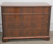 Victorian mahogany chest of drawers - approx. 122cm x 92cm x 55cm