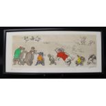 Boris O Klein (French 1887 - 1903) "Dirty Dogs of Paris" hand coloured etching, signed in pencil,