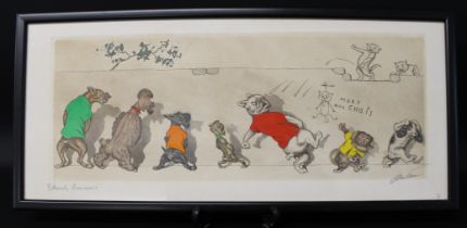 Boris O Klein (French 1887 - 1903) "Dirty Dogs of Paris" hand coloured etching, signed in pencil,