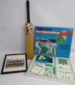 Subbuteo cricket test match edition C310 and Kookaburra cricket bat signed by the 1994 Surrey County