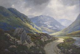 Framed oil on canvas signed Geo Melvin Rennie (Scottish 1874-1957) Scottish landscape scene -