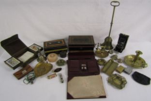 Stratton & Brevette lipstick and mirror cases, ARP & Acme whistles, card holder with notebook and