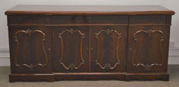 Victorian mahogany breakfront sideboard - approx. 208cm x 94cm x 60cm