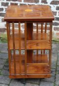 Edwardian revolving bookcase Ht 79cm