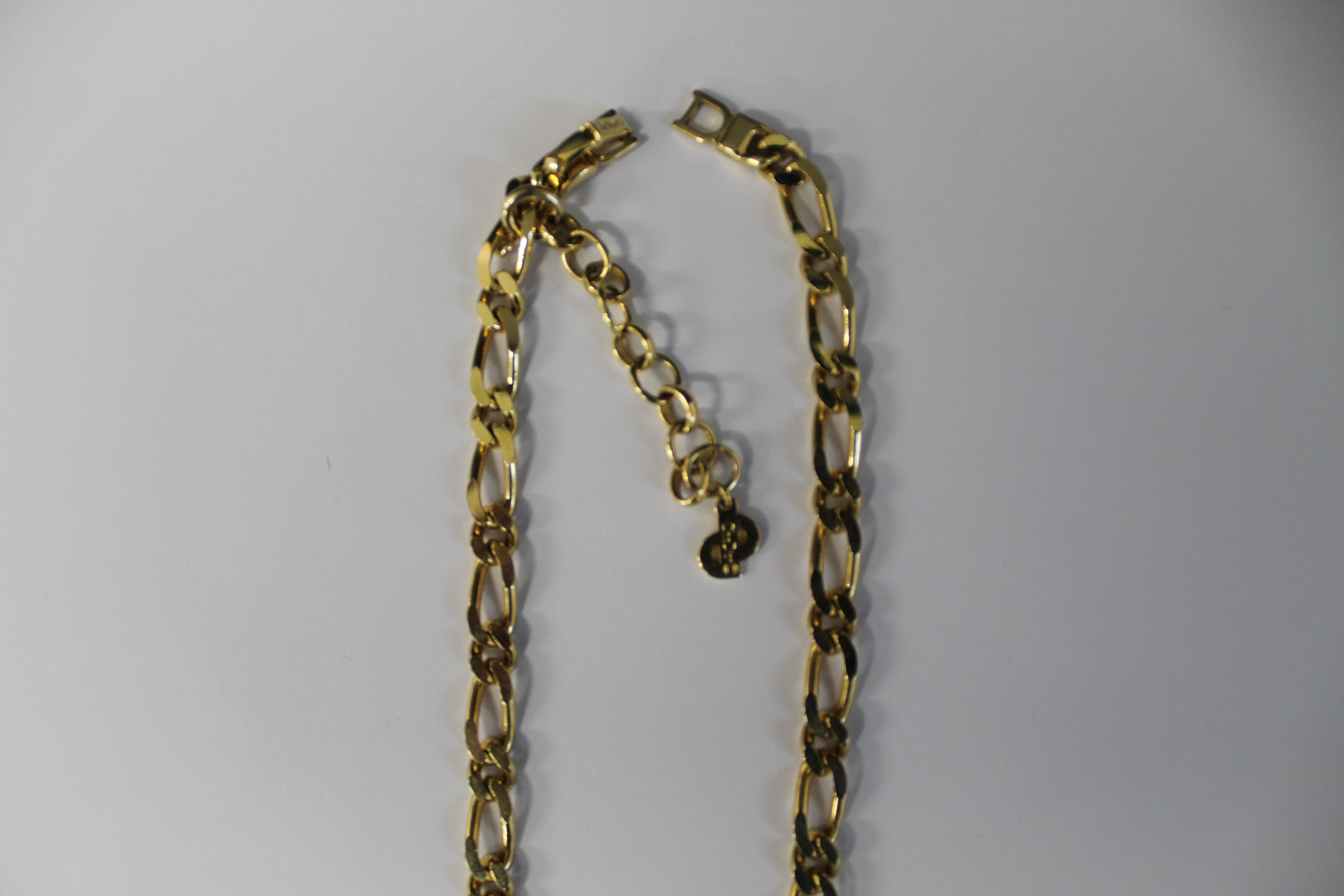 Christian Dior gold plated necklace (with additional 9ct gold clasp now holding previously - Image 2 of 4