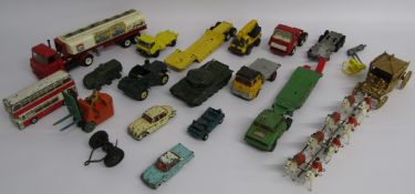 Diecast vehicles includes Dinky, Britains Daimler Scout car, a model of the Queens Carriage etc