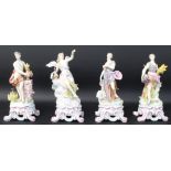 A set of four French porcelain figures emblematic of the Classical Four Seasons, late 19th / early
