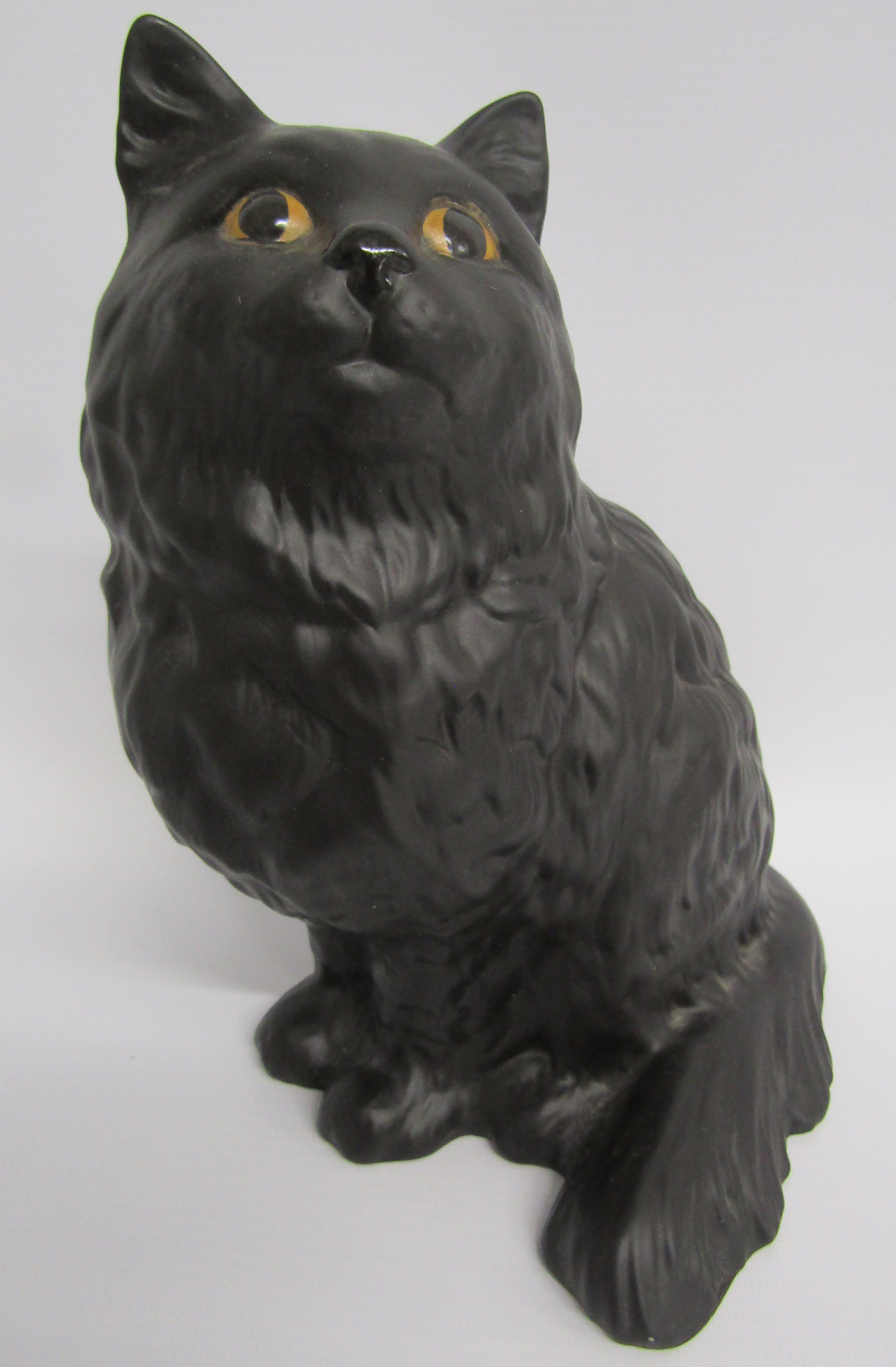 Matt black Beswick Persian cat 1867 and Beswick Shire horse - Image 2 of 11