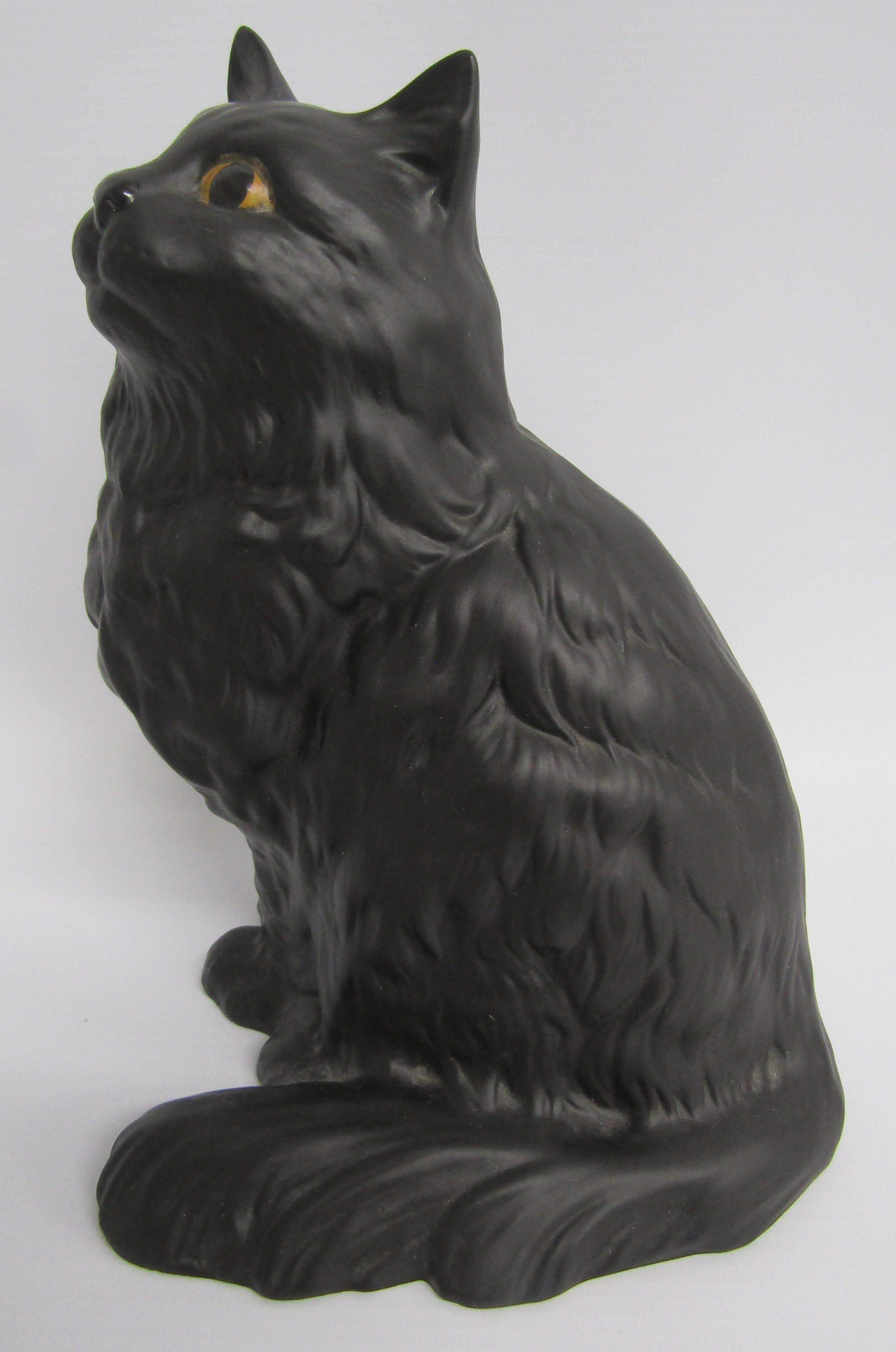 Matt black Beswick Persian cat 1867 and Beswick Shire horse - Image 3 of 11