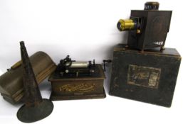 Edison Standard Phonograph and Magic Lantern made in Germany - marked E.P