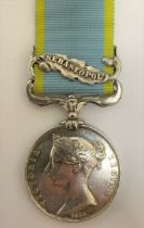 Victoria Crimea medal 1854 with Sebastopol clasp awarded to J Gandy First Battalion Scots FSLR GDS