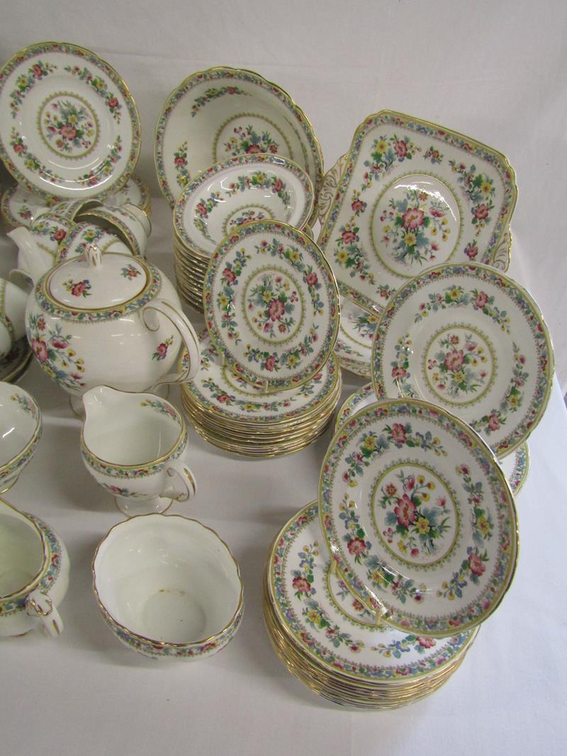 Extensive collection of Coalport 'Ming Rose' includes teapot, cups, saucers, cake plates, dinner - Image 6 of 6