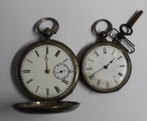 Silver pocket watch George Moore, St Johns Square, London, 7/4489 (hand missing, not currently