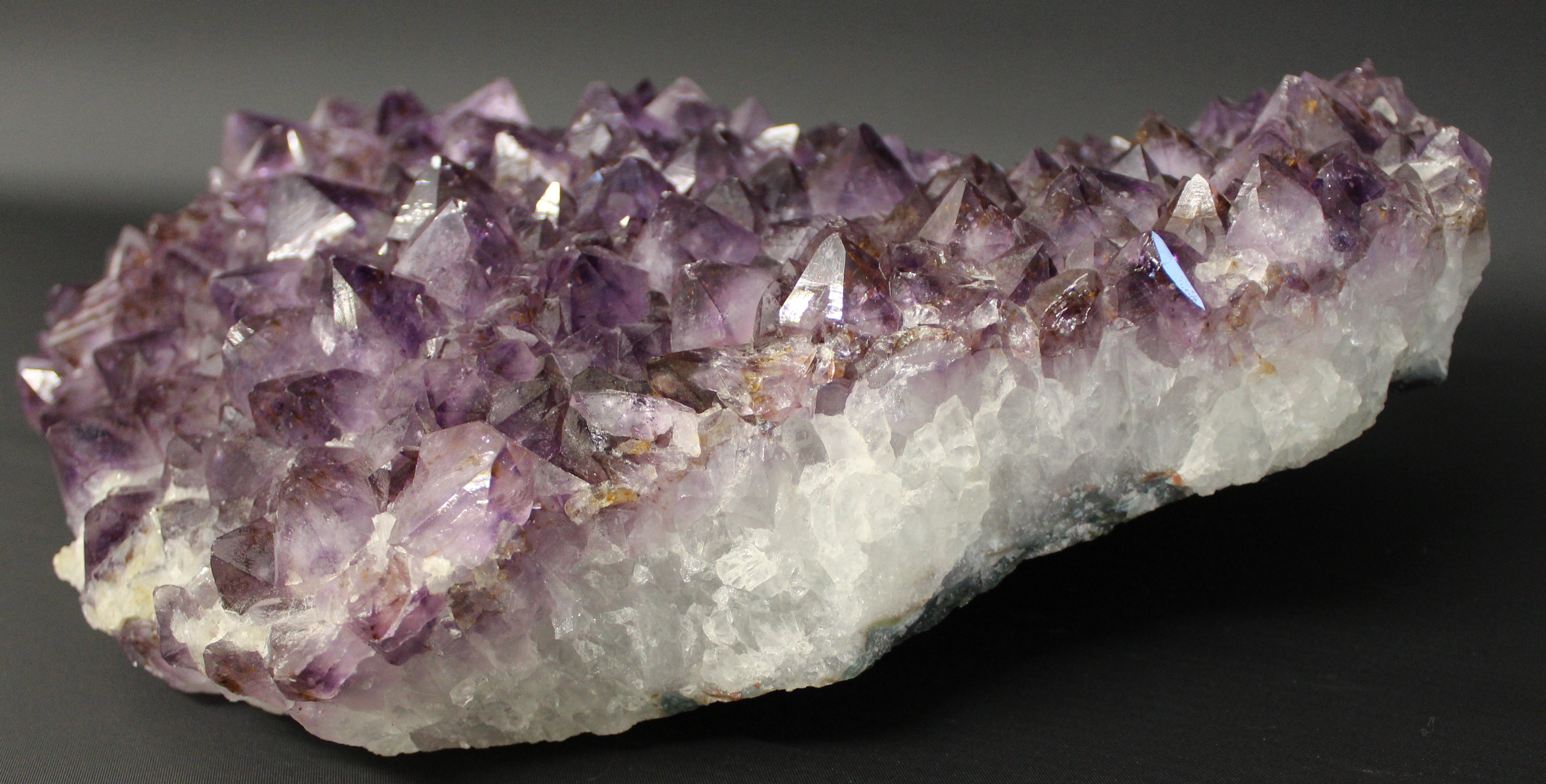 Large amethyst crystal geode cluster, approx. 32cm x 21cm, wt 5.85kg - Image 2 of 3