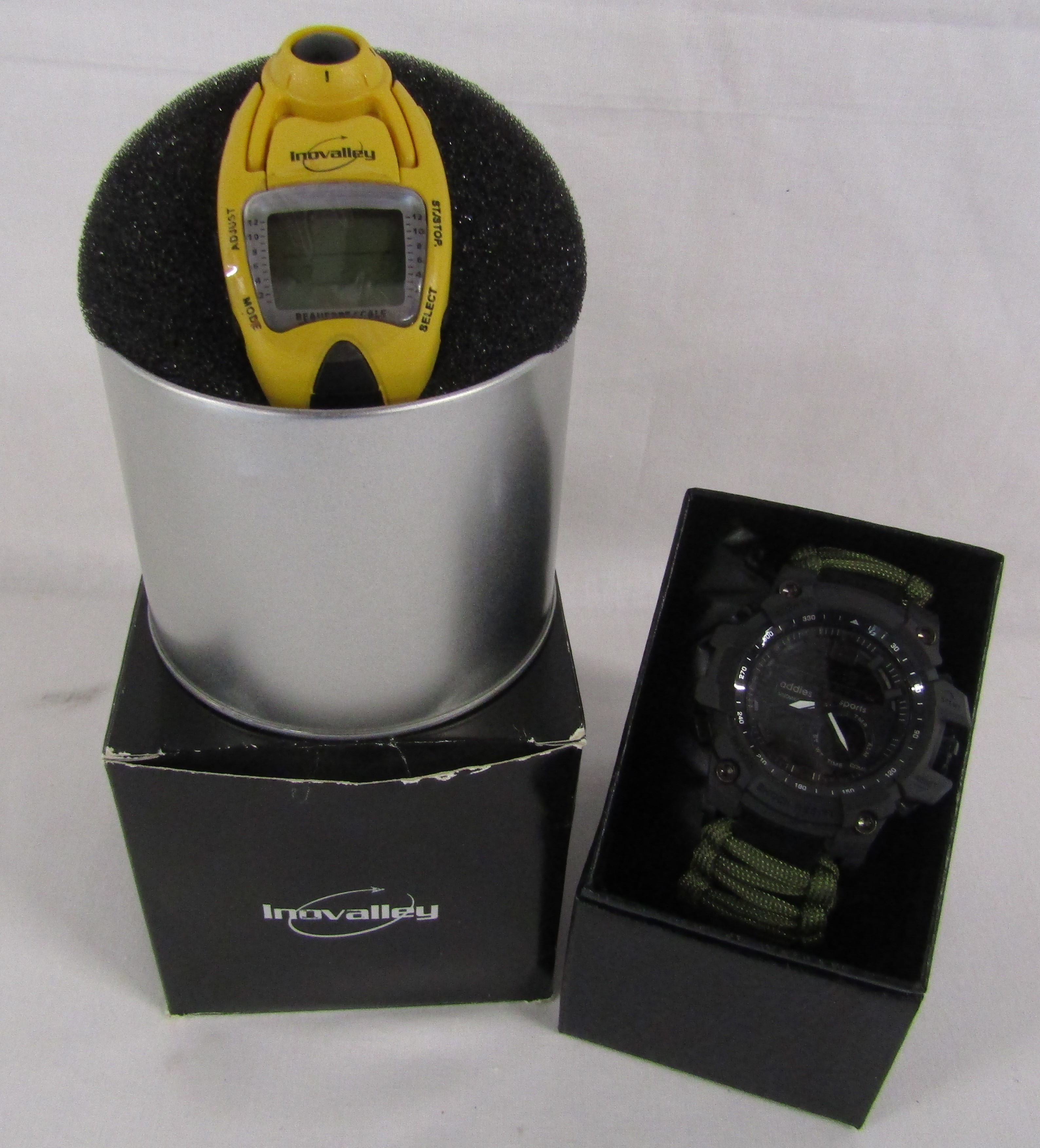 Addies MY-1605 utility sports watch and Inovalley anemomitor windmaster watch